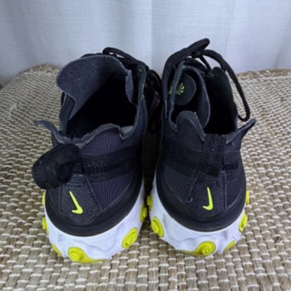 Nike React Element 55 in Black/Volt colorway. Size 8 - Picture 4 of 5